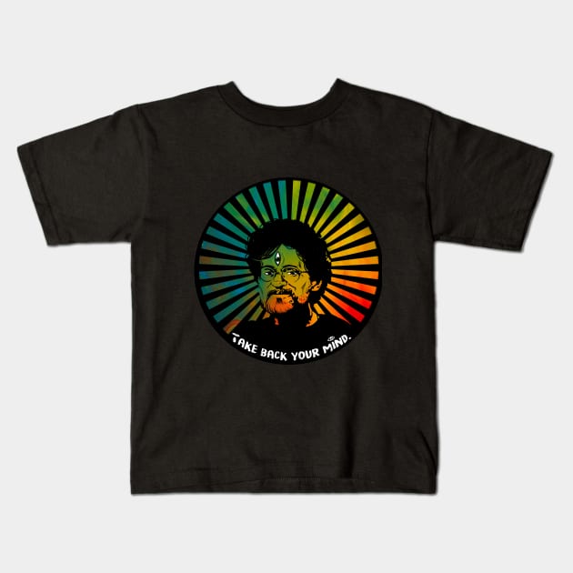 Terence McKenna Kids T-Shirt by PsilocyBram